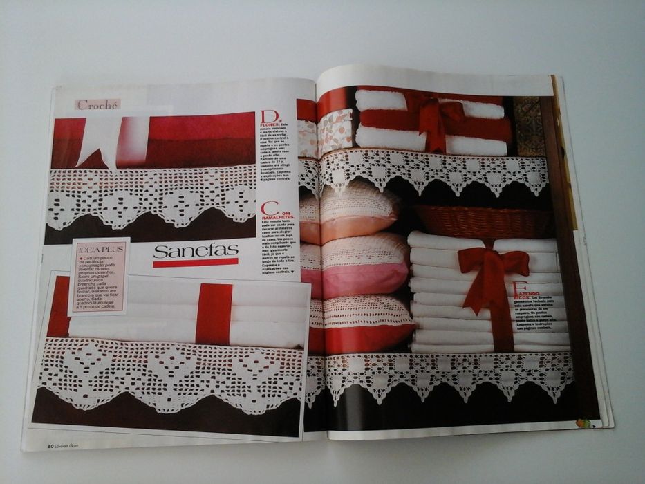 Revistas antigas de lavores e bordados