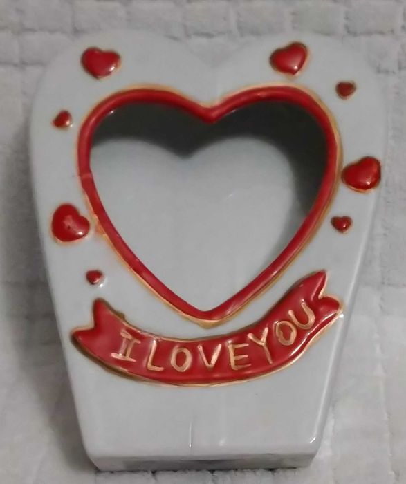 Ceramiczna ramka na zdjęcia na Walentynki