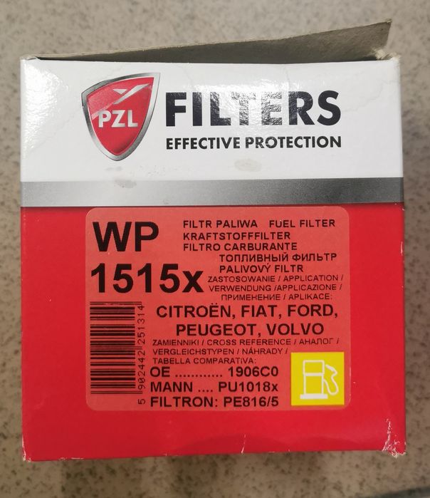 Filtr paliwa PZL Filters WP1515x