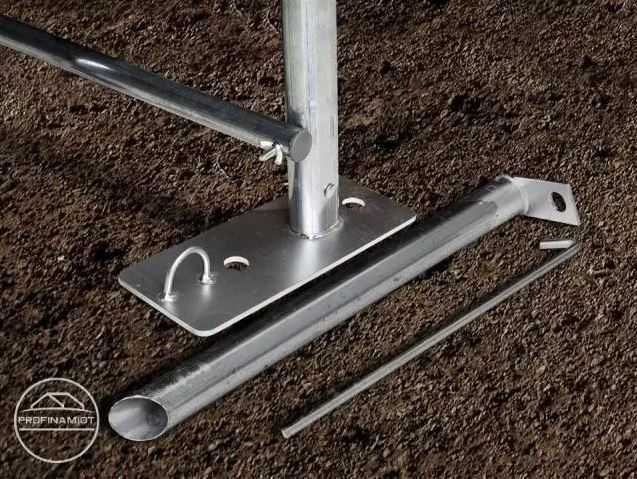 3,3x7,2m Namiot garażowy - 2m brama PVC ciemnozielony z statyką