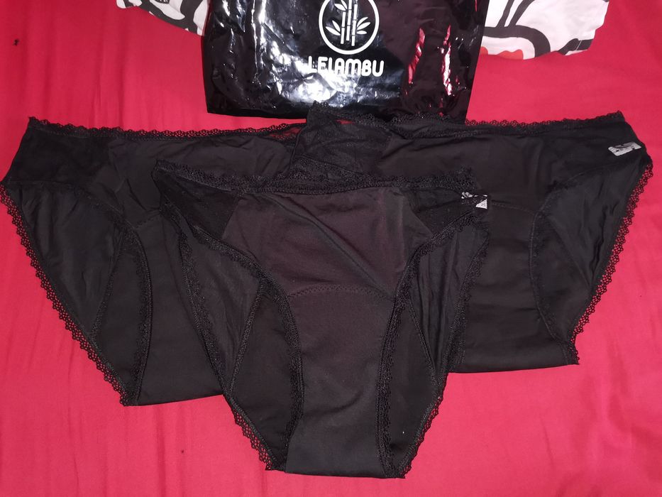 3 pares cuecas menstruais novas