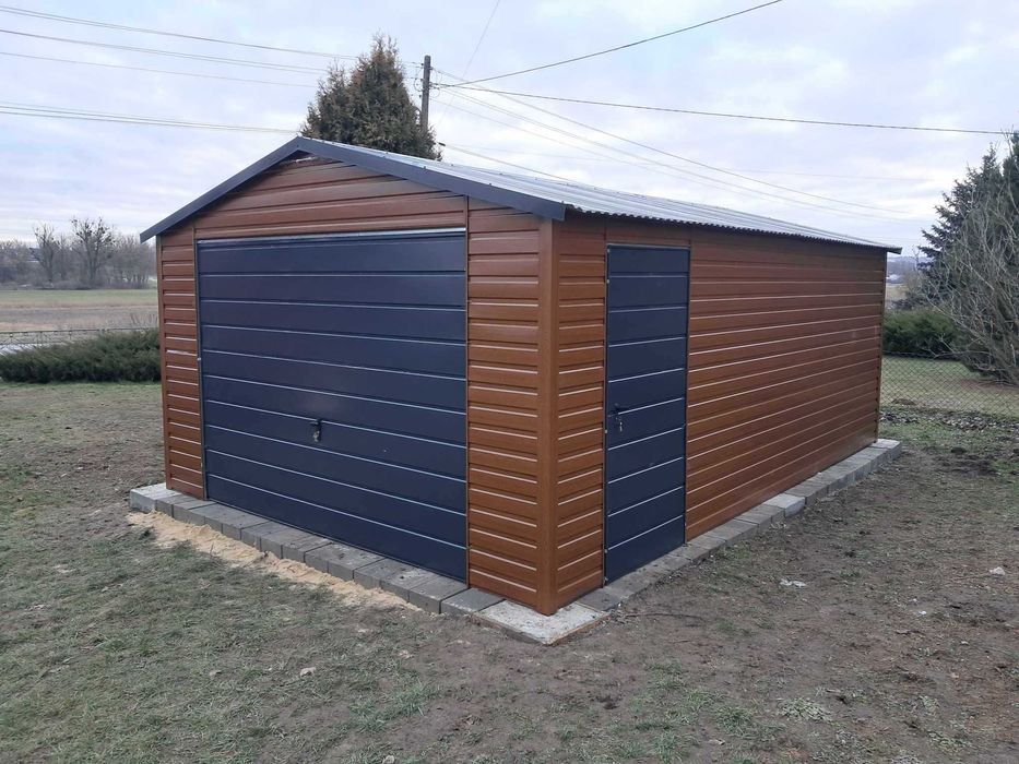 Garaż blaszany 4x5. Wzmocniony PROFILAMI. Producent SZYBKA REALIZACJA