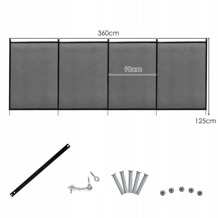 Ogrodzenie Siatka Zabezpieczająca Basen 125x360CM ogrodzenie ochronne