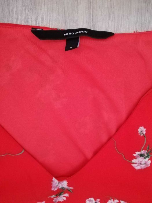 Сукня міді літня червона S Vero Moda платье