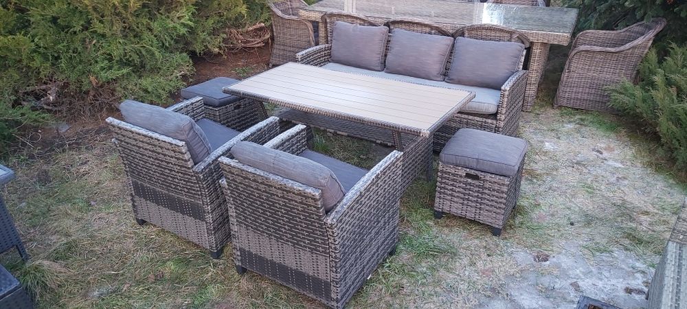 Zestaw ogrodowy rattanowy ratan balkon altanka ogród taras