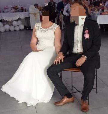 Sukienka ślubna ecru