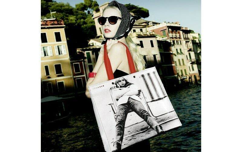 Włoska torba vintage. Torebka modna, na plażę, zakupy