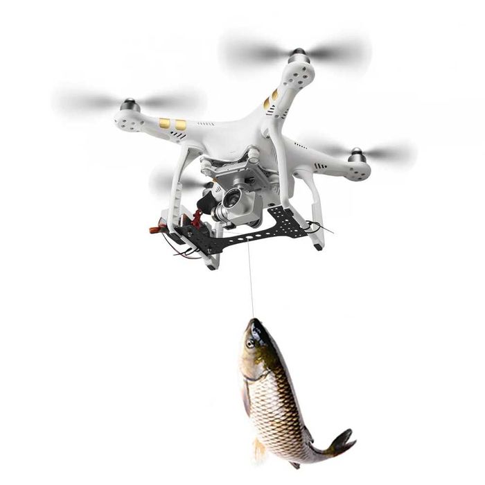 Drone Dji Phantom 3 Professional, adaptado para a pesca