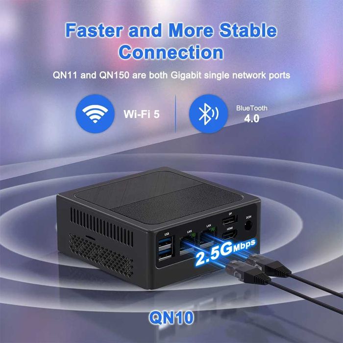 Міні ПК TexHoo QN10B5 N100 | 2.5G LAN | Модиф. Охолодження!