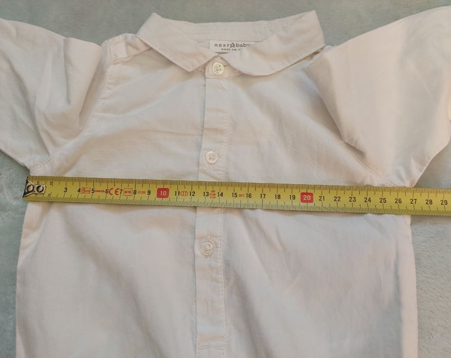 Eleganckie białe body chłopięce next baby  r.62/68