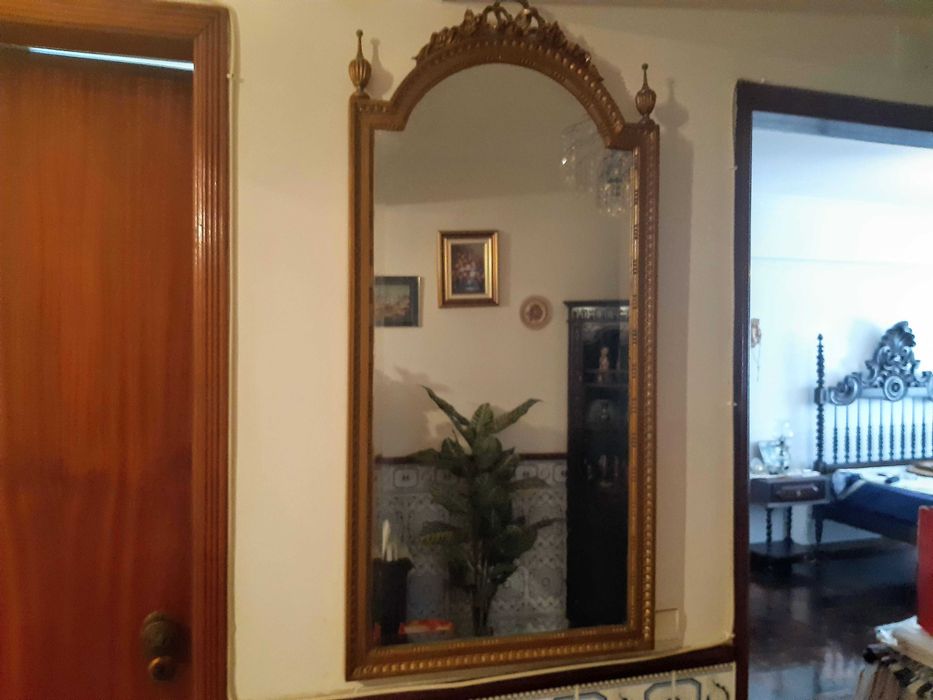 Conjunto Mesa e Espelho, anos 60, excelente estado e qualidade