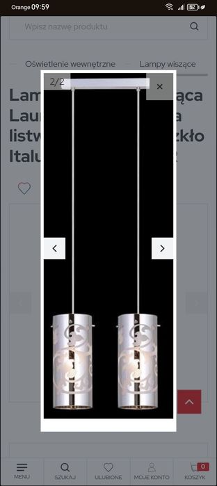 Lampa wisząca, stan bardzo dobry