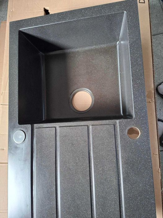 Zlewozmywak, zlew granitowy czarny