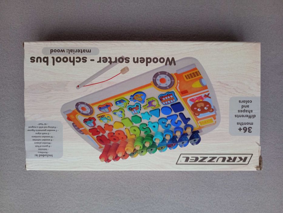 Drewniany sorter, układanka dla dzieci 3+, stan idealny, jak nowa