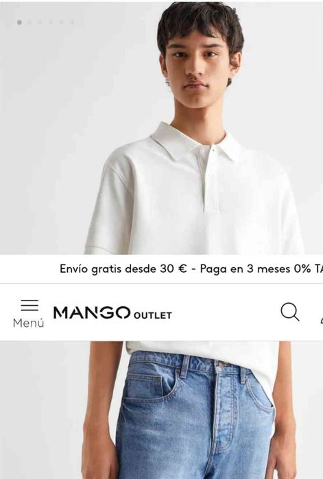 Джинси Mango баггі підліткові чоловічі розмір S