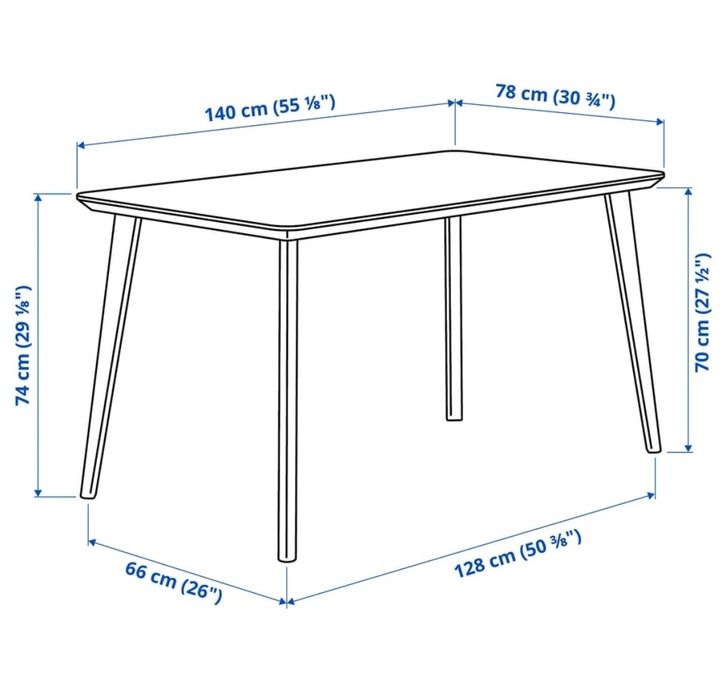 Mesa + 4 Cadeiras Lisabo (IKEA)