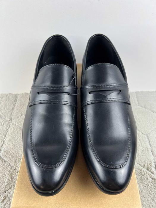Buty męskie czarne połbuty mokasyny zign 44