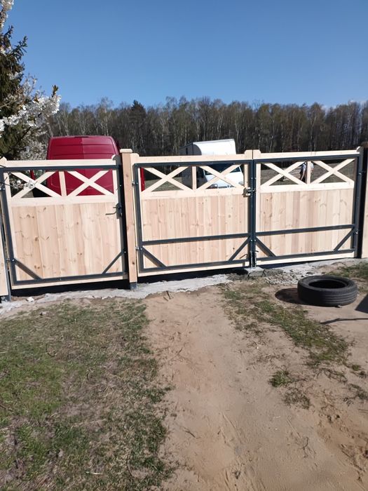 Płot brama ogrodzenia drewniane