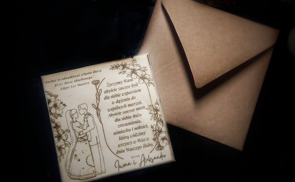 Drewniane pamiątki okolicznościowe 13x13