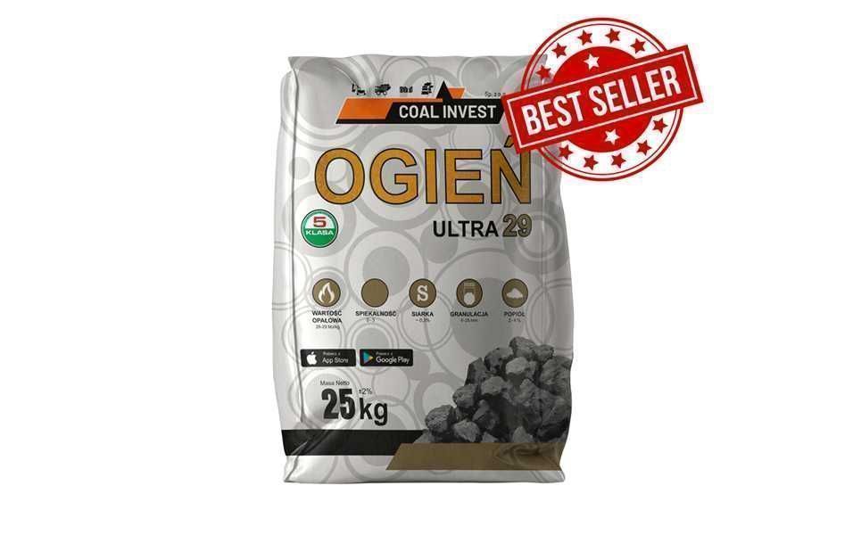 Groszek OGIEŃ ULTRA 26-29kj węgiel workowany