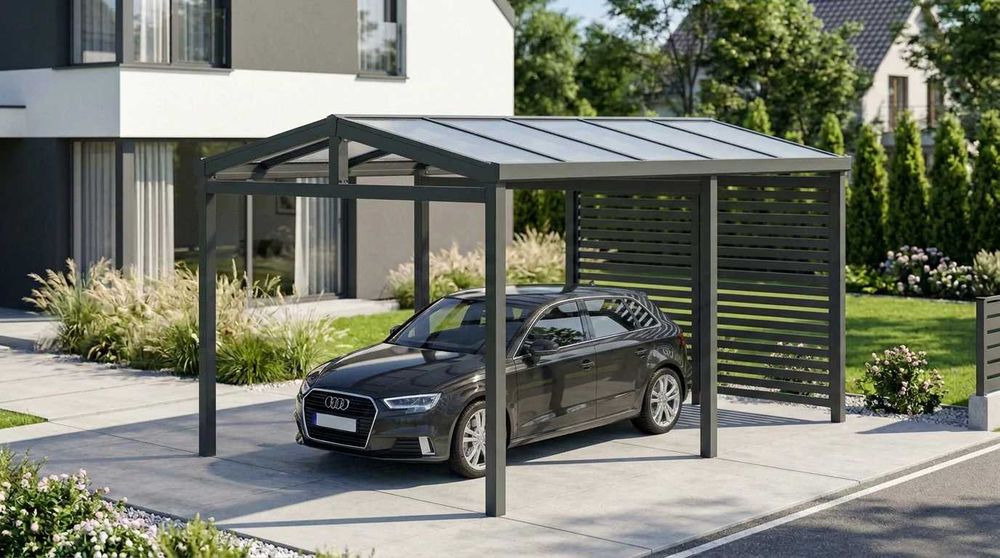 Carport / wiata samochodowa antracyt 606x400