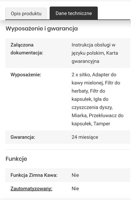 Ekspres BEKO CaffeExperto CEP5464DX z modułem do kapsułek Nespresso