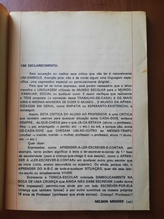 A Ti Professor Eu Acuso!