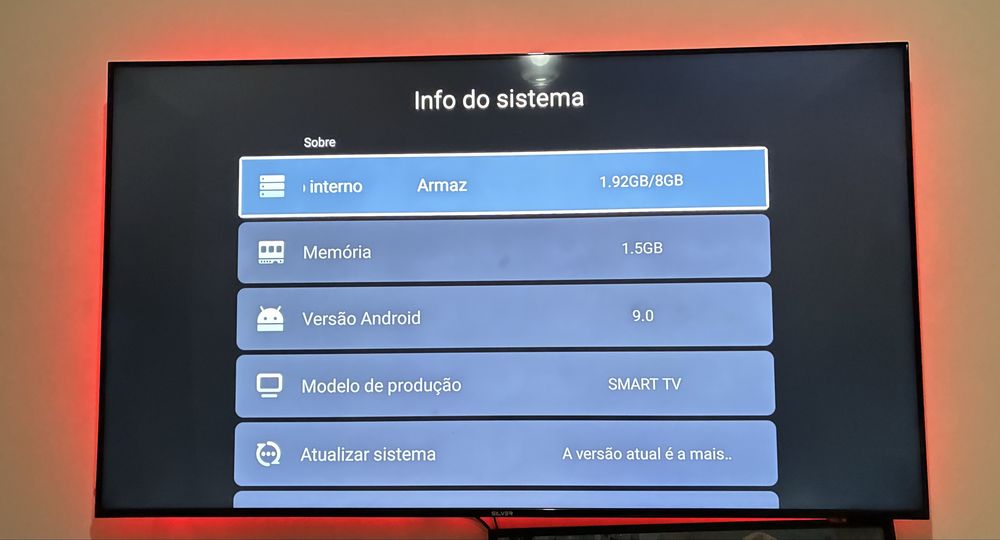 Televisão 65’’ 4k UHD android