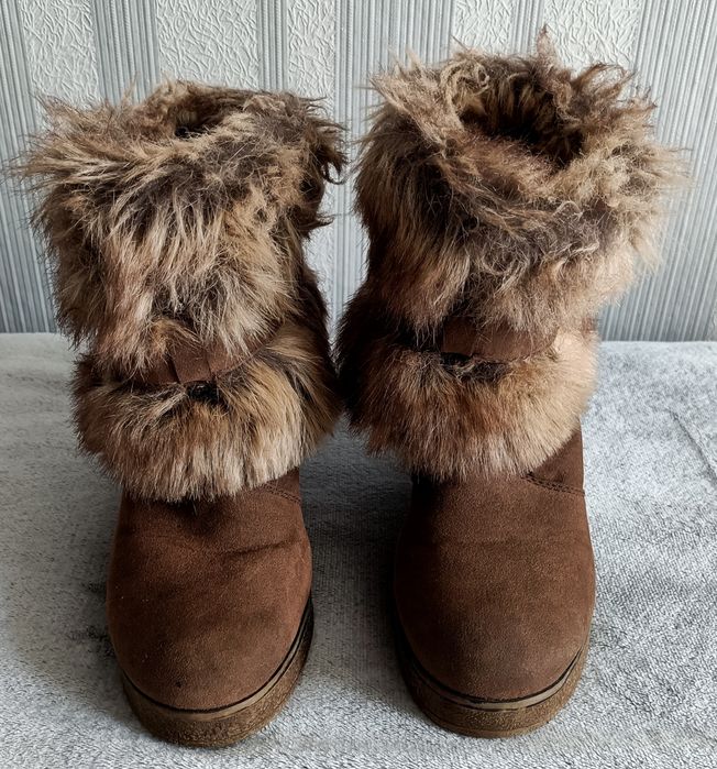 Buty zimowe damskie z futerkiem