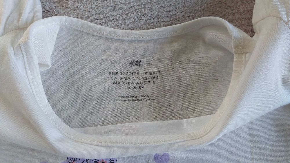 Sukienka z tęczowym tiulem H&M rozm. 122/128. Jednorożec..