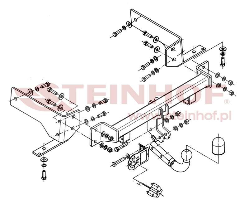 HAK HOLOWNICZY + Moduł 7p do Chevrolet Captiva od 2006 do 2013