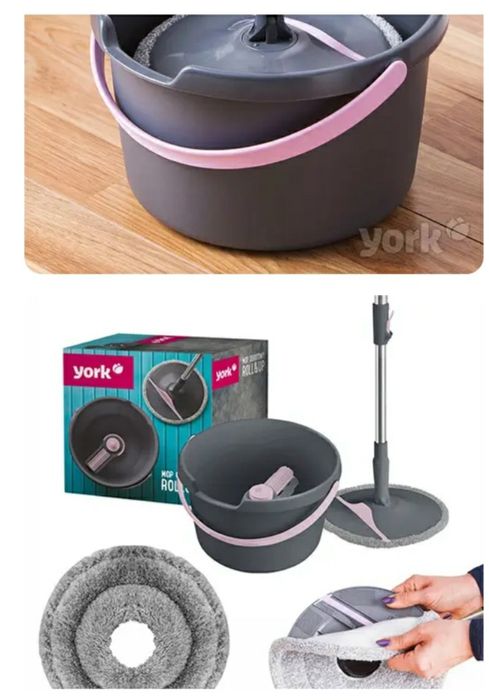 Швабра York та відро з віджимом