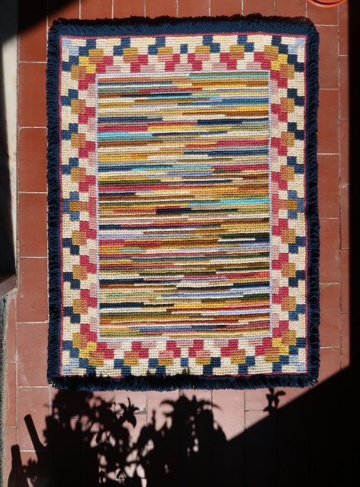 New Arraiolos Rug, Dimensions 105 cm x 80 cm, Handmade by the Artist