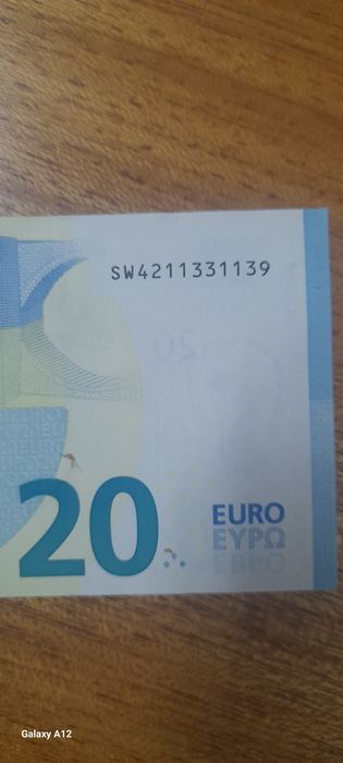 Notas euro  capicua /Números em  sequência numérica
