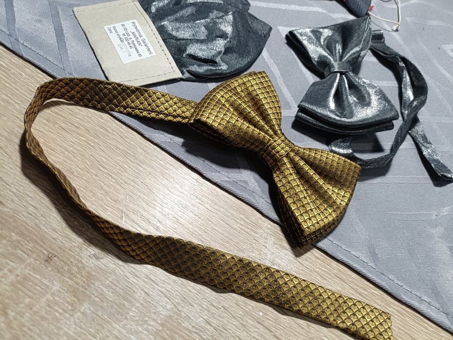 2 x muszka krawat poszetka chusteczka wypustka