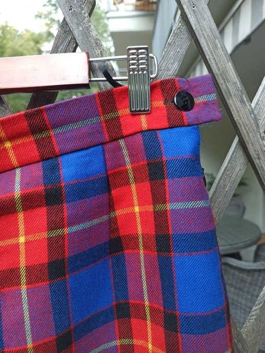 ESCADA szkocka krata spódnica 40/42 wełna