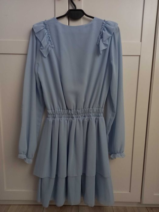 błękitna niebieska sukienka, rozmiar 36