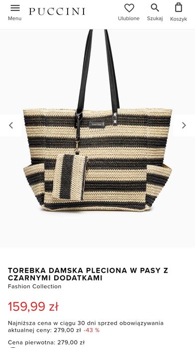 Nowa chopper duża torba plażowa, miejska Puccini