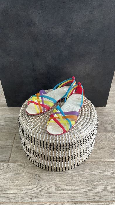 Crocs baleriny huarache flat Multi/Geranium W9 39/40