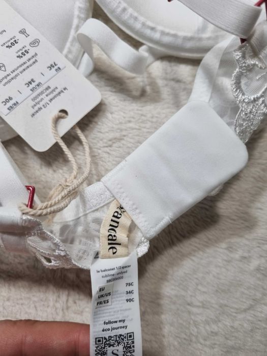 Scandale eco lingerie, biustonosz biały, rozmiar 75C