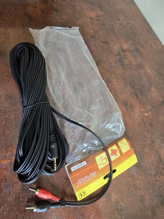 Kabel RCA JACK 15m Alphard podłączenie komputera do wzmacniacza