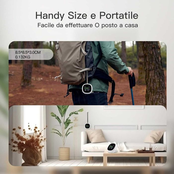 Medidor e detector de CO2 portátil Moes