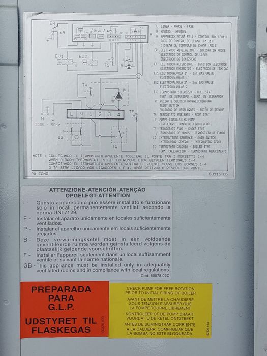Caldeira a gás Sime RX 26, Nova