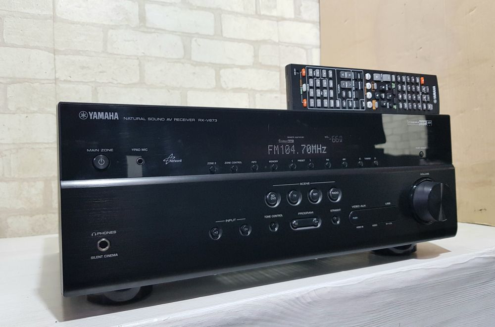 Пульт 7.2AV ресивер  Yamaha RX-V673,5х150Вт, HDMI,USB DLNA 4K AirPlay