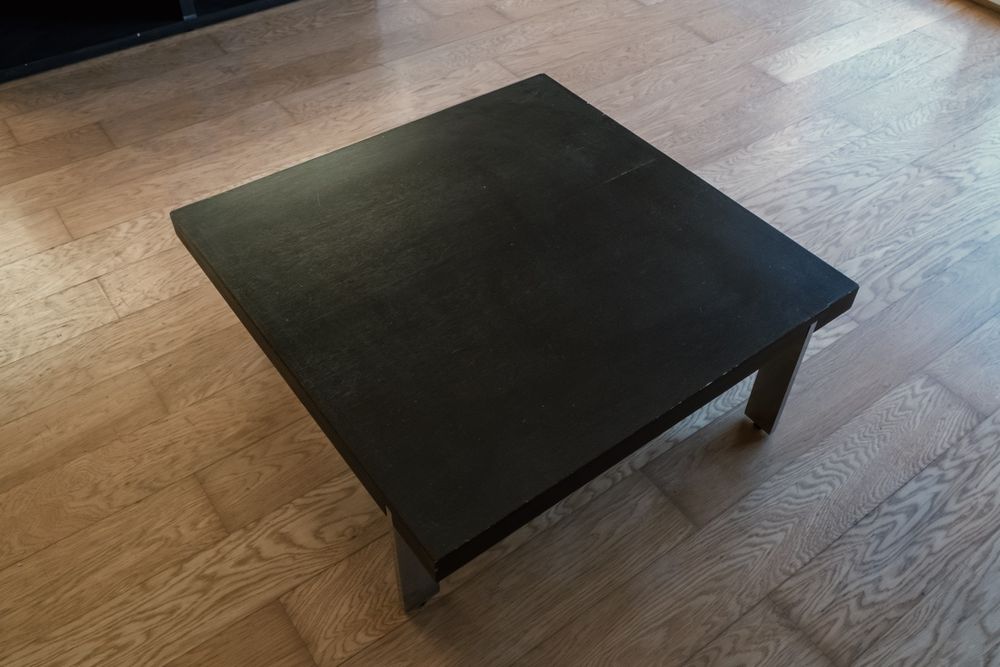 Mesa de centro preta 80x80 cm – Sala de estar