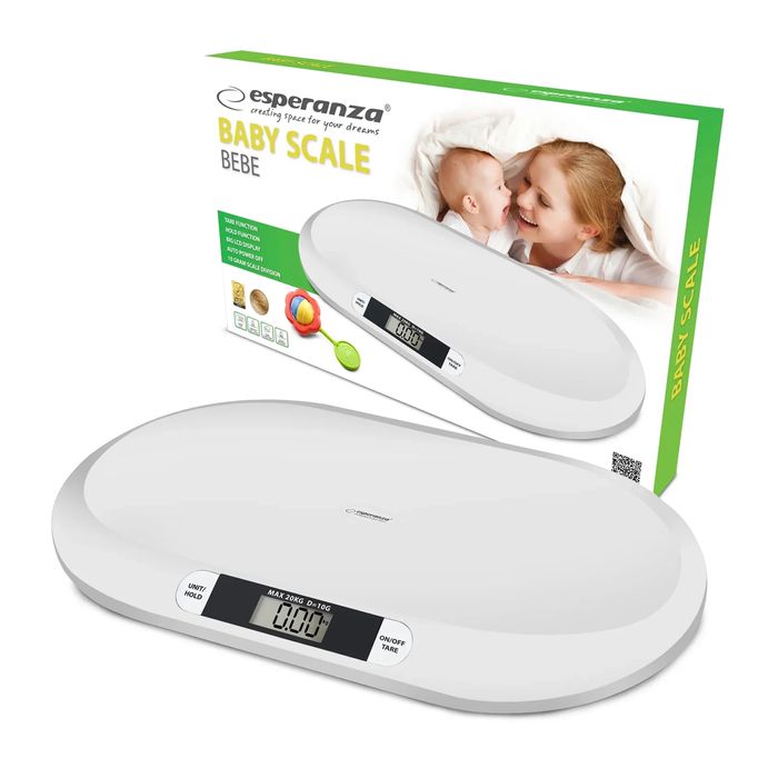 Elektroniczna waga dziecięca dla niemowląt do 20kg funkcja UNIT EBS019