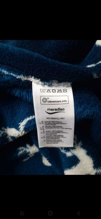 Cobertor azul renas brancas Meradiso Natal