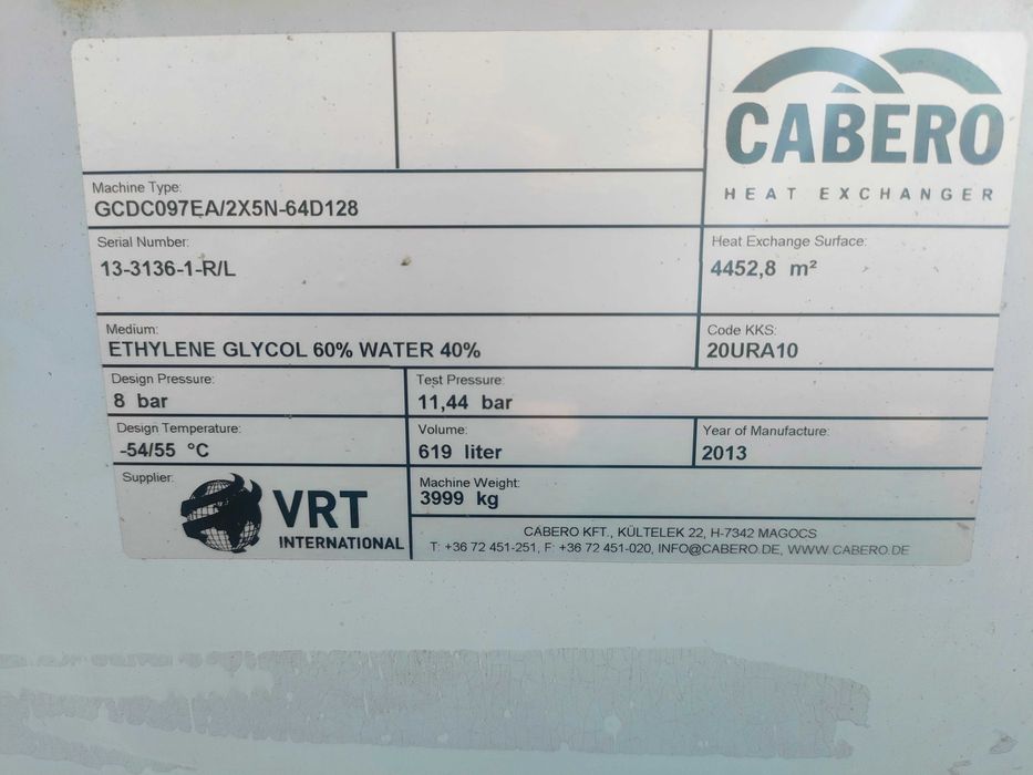 Dry-cooler Cabero 1100kW , chłodnia wentylatorowa , chiller