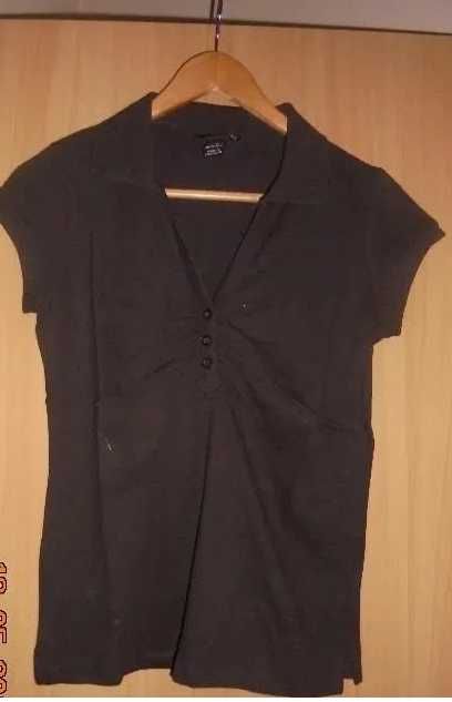 Koszulka bluzka H&M z kołnierzykiem roz. S