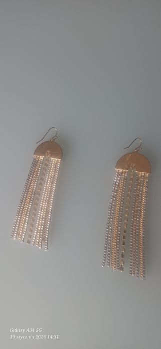 Nowe kolczyki wiszące złote